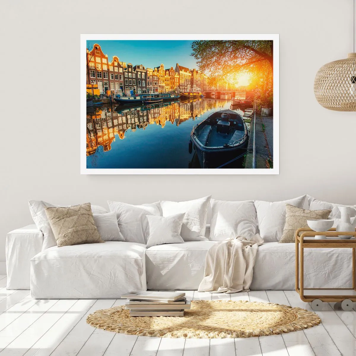Affisch - En morgon i Amsterdam - 100x70 cm