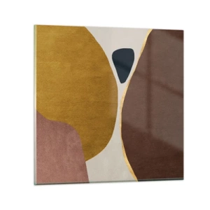 Glastavla - Bild på glas - Abstraktion - en plats i rymden - 70x70 cm