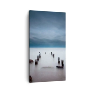 Canvastavla - Bild på duk - Fundersam sjö - 45x80 cm