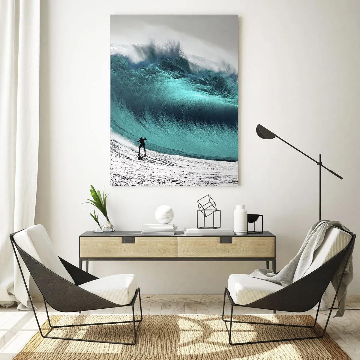 Glastavla - Bild på glas - Utmaningen accepterad - 70x100 cm