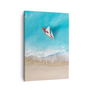 Canvastavla - Bild på duk - På gränsen mellan blå och guld - 50x70 cm