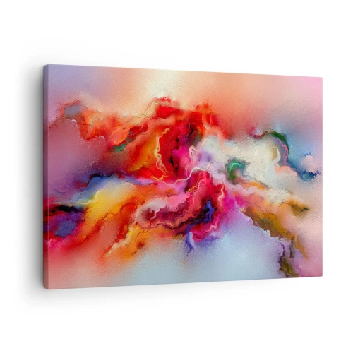 Canvastavla - Bild på duk - Färgglad abstraktion med en dynamisk komposition - 70x50cm - Fåna drömmarna - rök - Modern väggdekoration för vardagsrum och sovrum ARTTOR