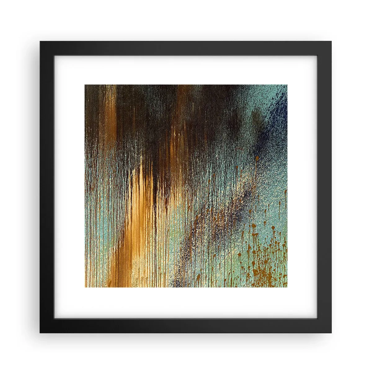 Affisch i svart ram - En oavsiktlig färgglad komposition - 30x30 cm
