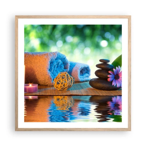 Affisch i ram av ljusek - Tid för kroppen - 60x60 cm