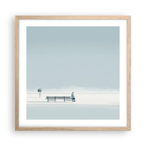 Affisch i ram av ljusek - Ja, jag väntar. - 50x50 cm