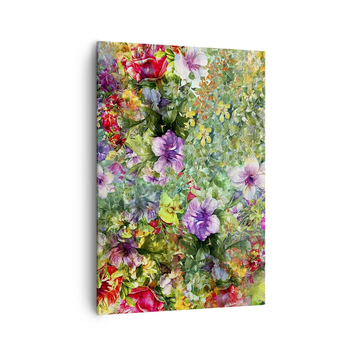 Canvastavla - Bild på duk - Ta en dopp i blommorna - 70x100 cm