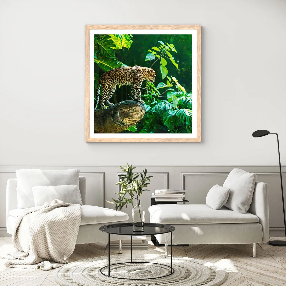 Affisch i ram av ljusek - På jakt? - 60x60 cm