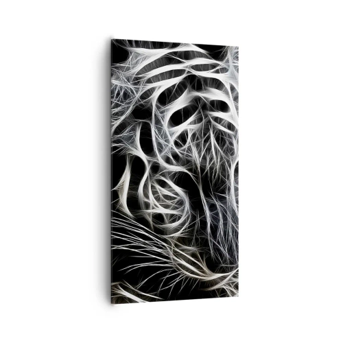 Canvastavla - Bild på duk - En studie om kattens lätthet - 65x120 cm