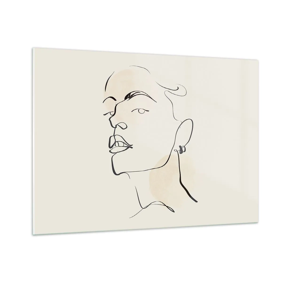 Glastavla - Bild på glas - Stolt blick - 100x70 cm