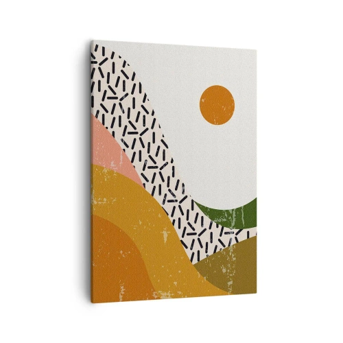 Canvastavla - Bild på duk - Solig abstraktion - 50x70 cm