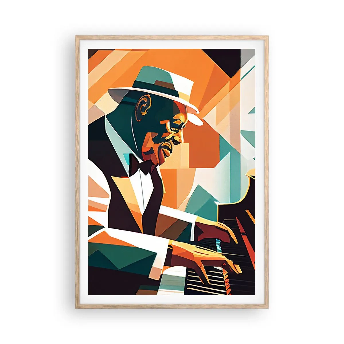 Affisch i ram av ljusek - Allt som är jazz - 70x100 cm
