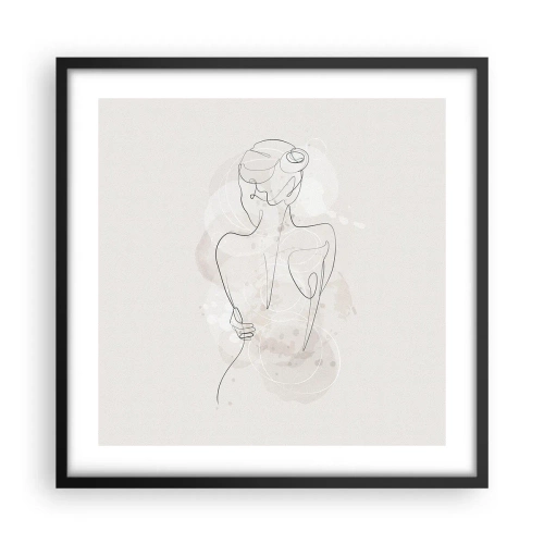 Affisch i svart ram - Som ett känsligt instrument - 50x50 cm