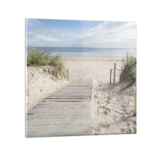 Glastavla - Bild på glas - Mot horisonten - 30x30 cm