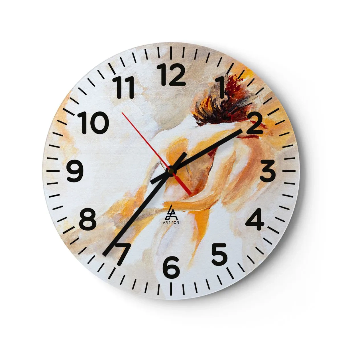 Väggklocka - Klocka på glas - I närhetens himmel - 40x40 cm