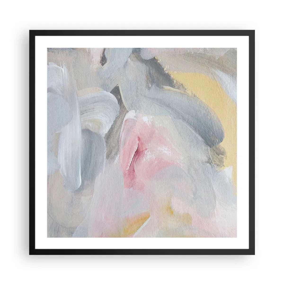 Affisch i svart ram - I en pastellfärgad värld - 60x60 cm