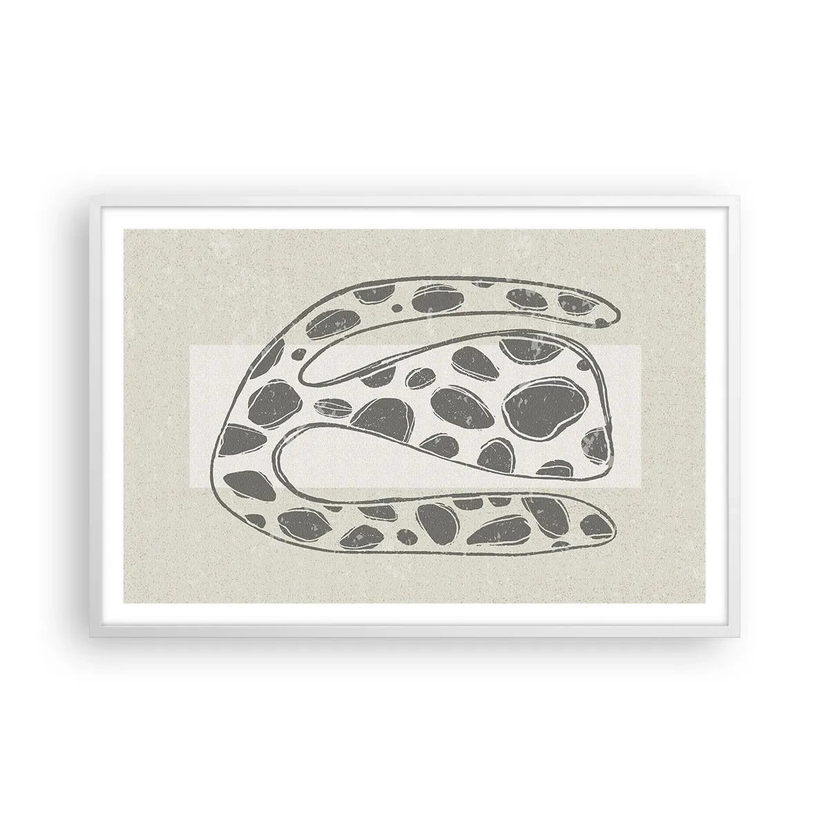 Affisch i vit ram - En bisarr varelse - 91x61 cm