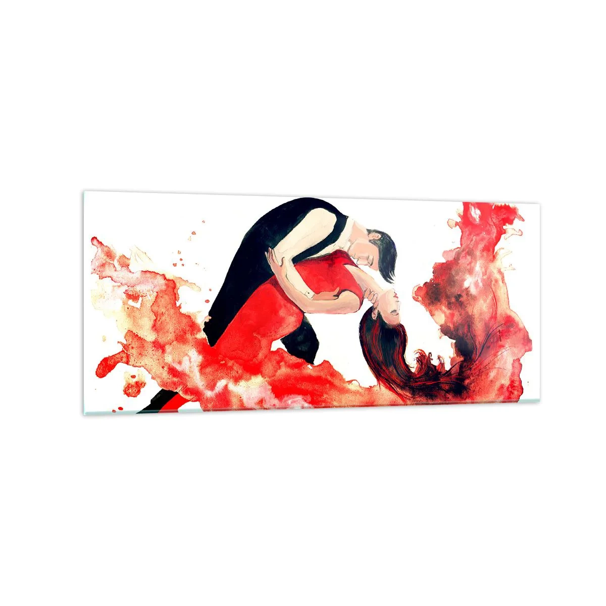 Glastavla - Bild på glas - Tango - den sensuella vågen - 120x50 cm