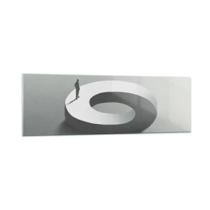 Glastavla - Bild på glas - Och försök att vara klok - 160x50 cm