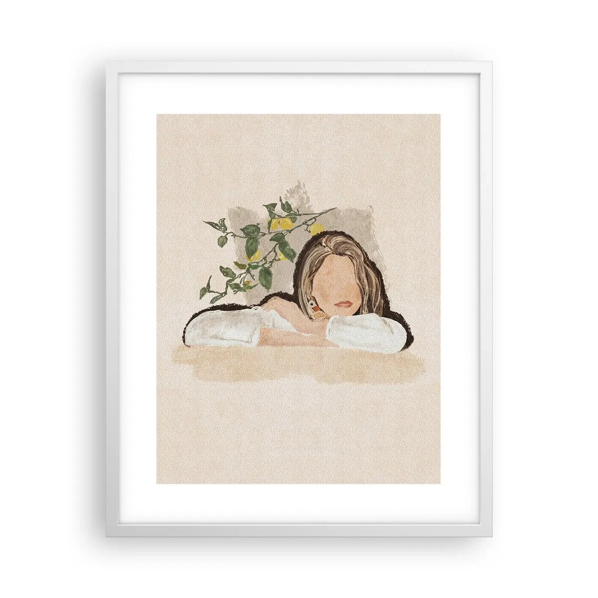 Affisch i vit ram - Sydlig skönhet - 40x50 cm