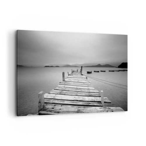 Canvastavla - Bild på duk - Bortom bergen och hav - 120x80 cm