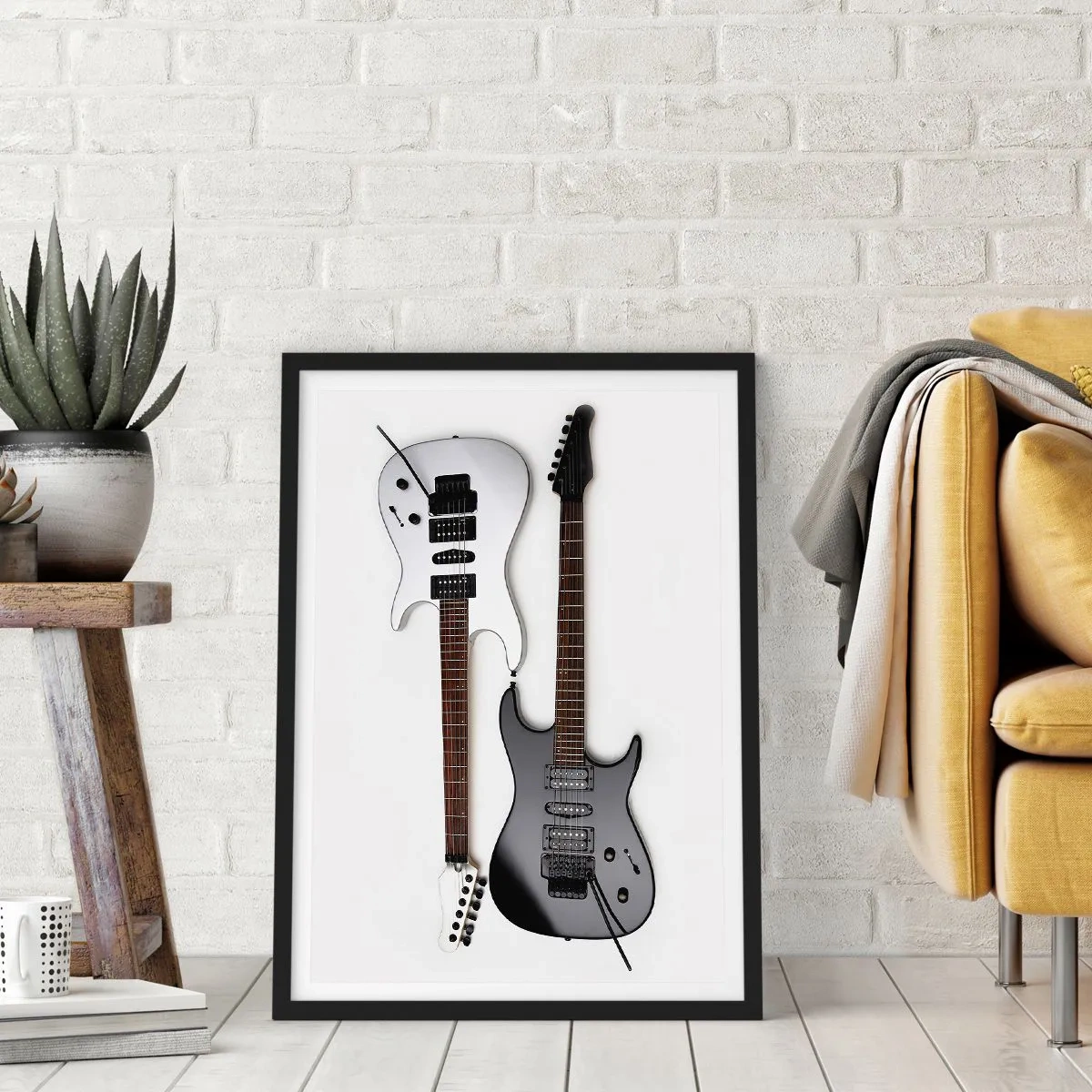 Affisch i svart ram - Formens harmoni - 70x100 cm