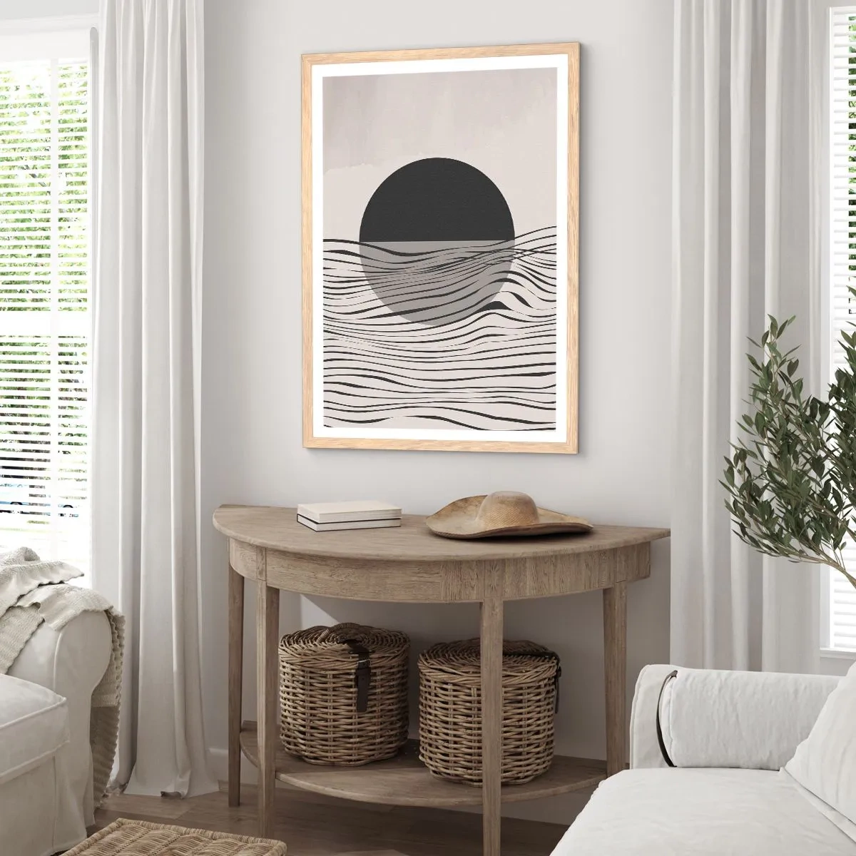 Affisch i ram av ljusek - Halvdan komposition - 40x50 cm