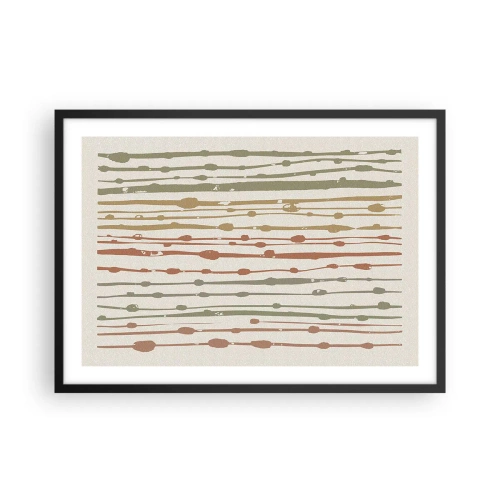 Affisch i svart ram - Musikalisk färgnotation - 70x50 cm