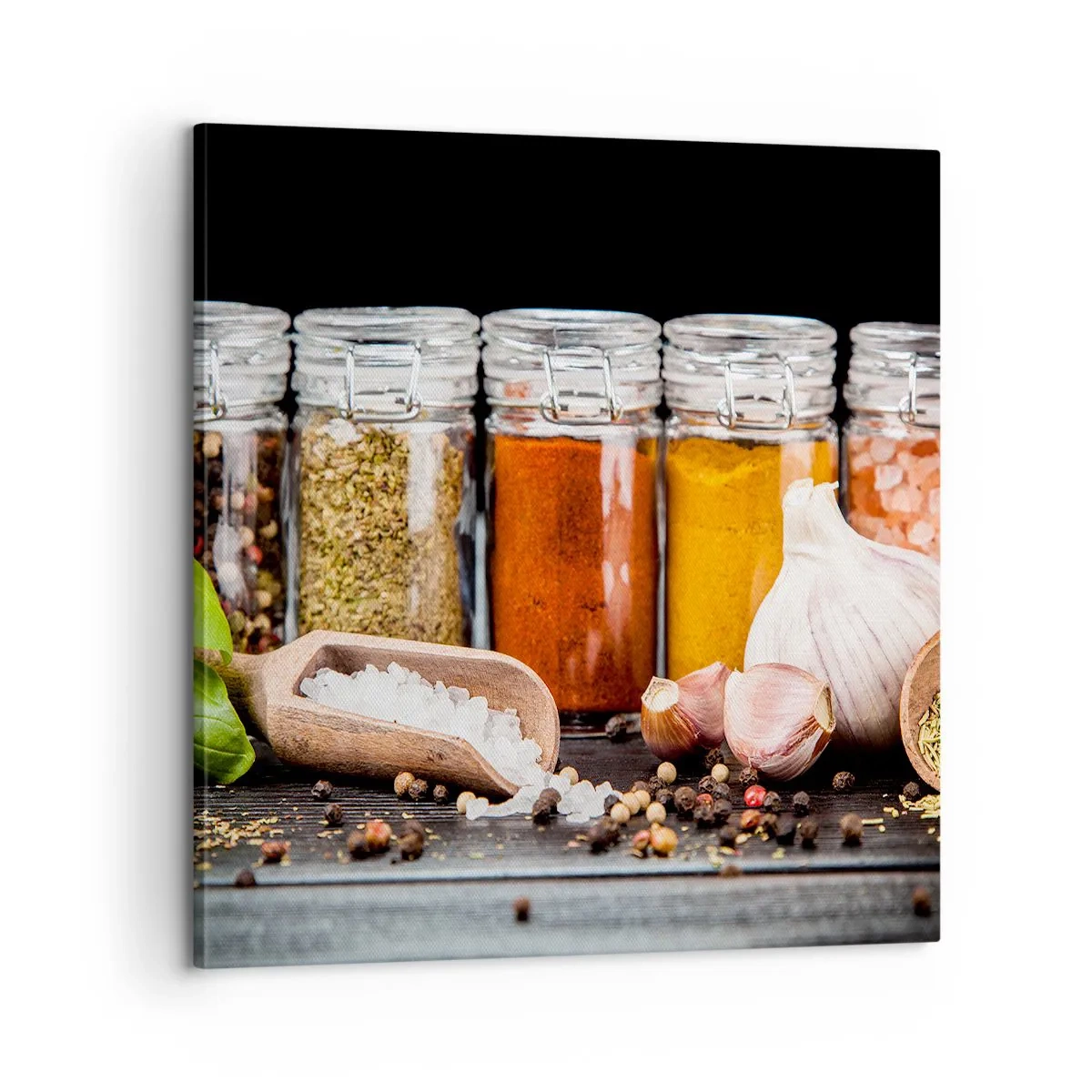 Canvastavla - Bild på duk - Så att livet har smak - 60x60 cm