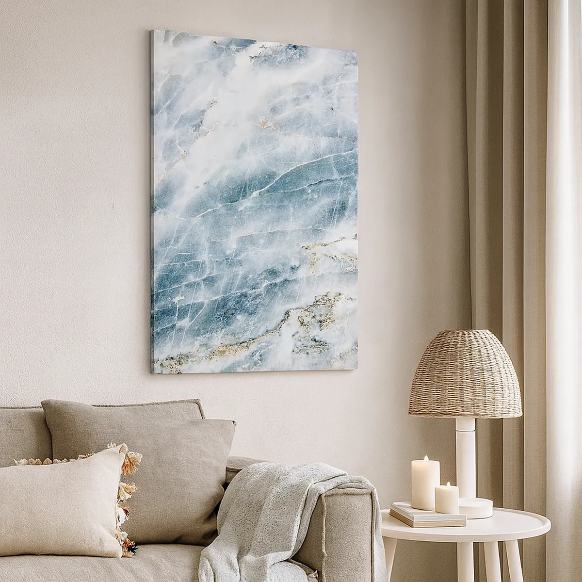 Canvastavla - Bild på duk - Isvärld - 50x70 cm