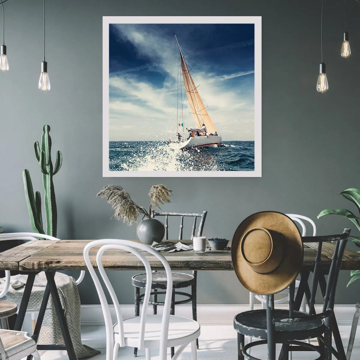 Affisch - De hinner inte ikapp oss! - 40x40 cm