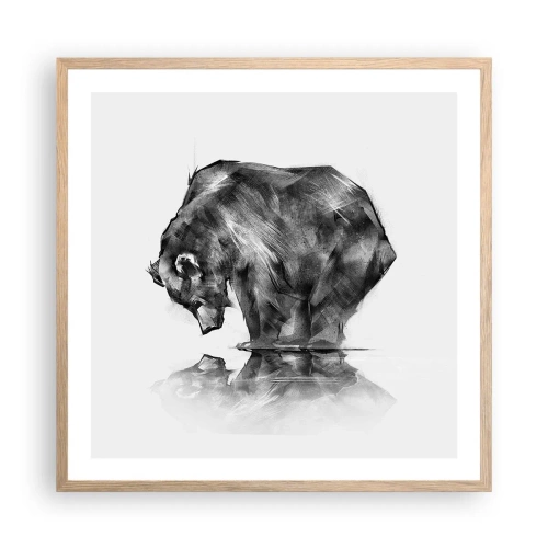 Affisch i ram av ljusek - Roligt att se någon närstående - 60x60 cm