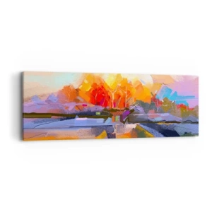 Canvastavla - Bild på duk - Så blev det höst - 90x30 cm