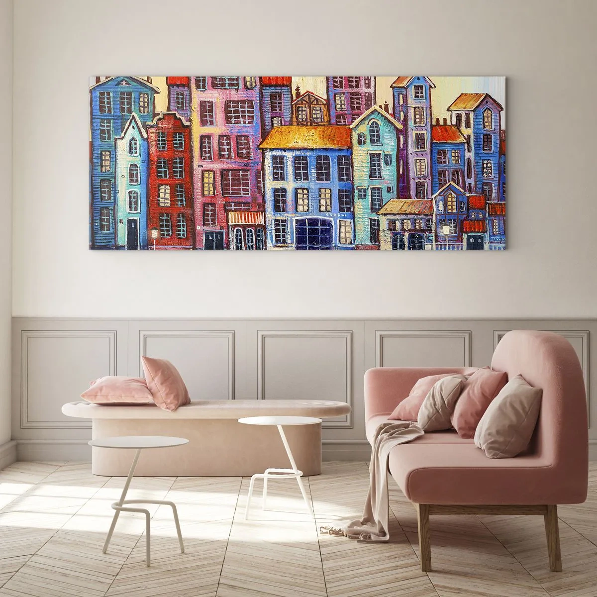 Glastavla - Bild på glas - En sagostad - 100x40 cm