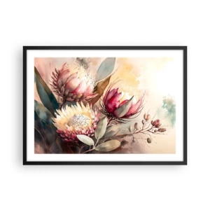 Affisch i svart ram - Från profil och en face - 70x50 cm