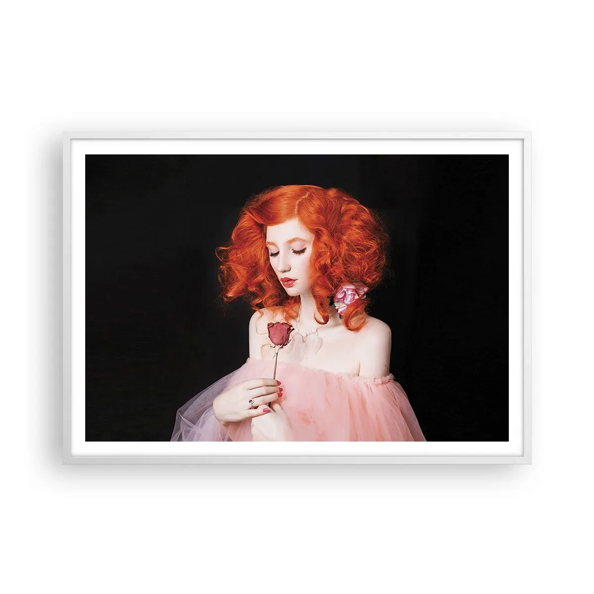 Affisch i vit ram - I Barockstil - 100x70 cm