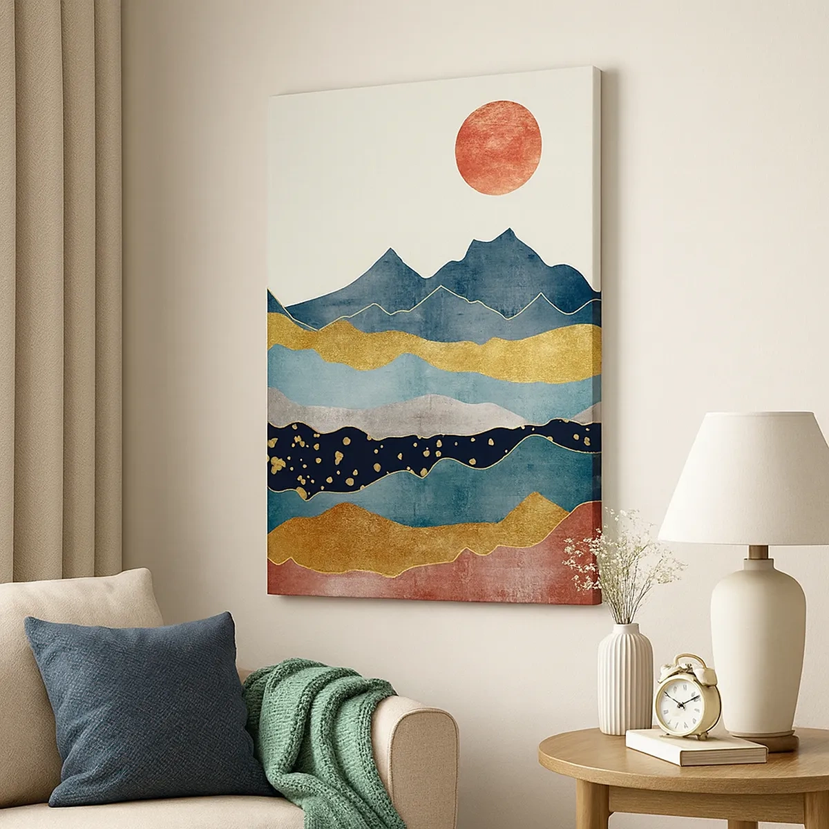 Canvastavla - Bild på duk - Världens tvärsektion - 50x70 cm