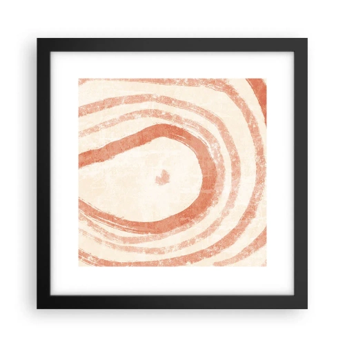 Affisch i svart ram - Korallringar - komposition - 30x30 cm