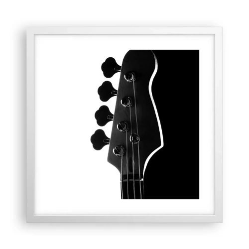 Affisch i vit ram - Rocktystnad - 40x40 cm