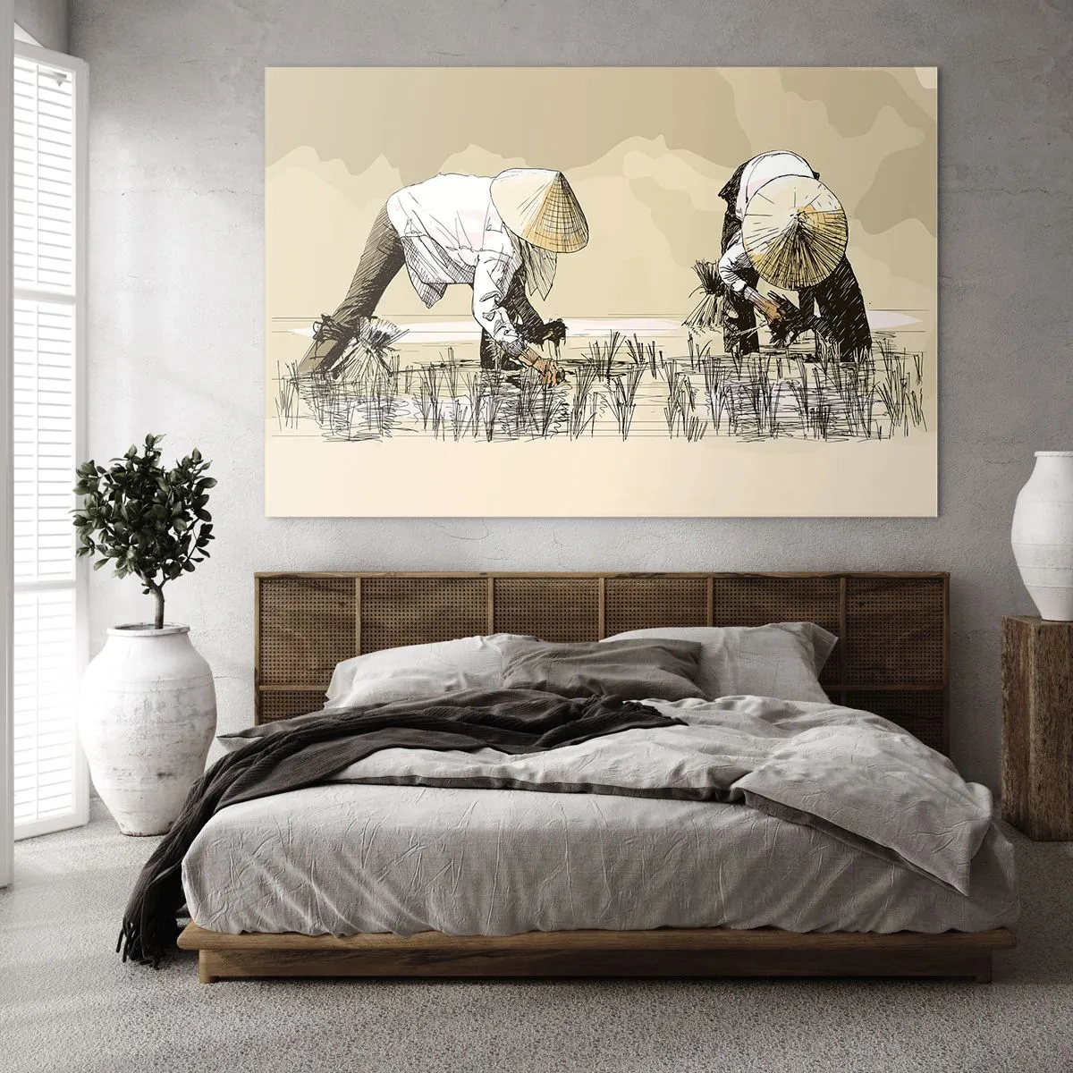 Glastavla - Bild på glas - Lyckad skörd - 100x70 cm