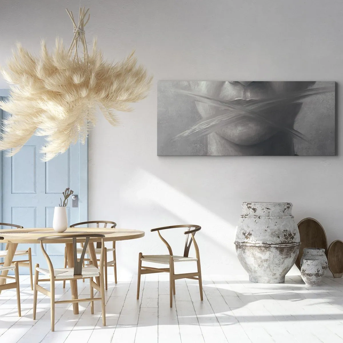 Canvastavla - Bild på duk - Inte ett ord - 160x50 cm