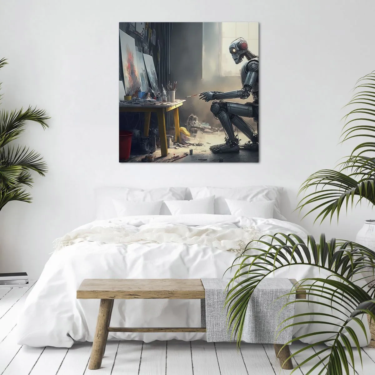 Canvastavla - Bild på duk - Den skapande handlingen - 50x50 cm