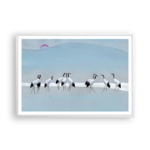 Affisch i vit ram - Efter en het dag - 100x70 cm