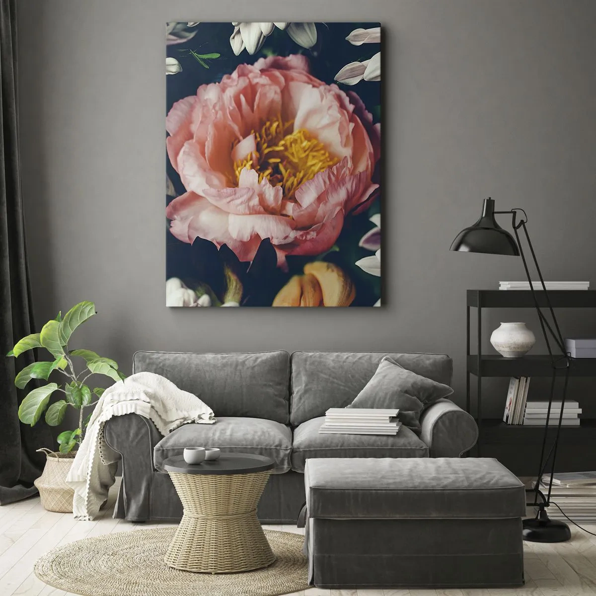 Canvastavla - Bild på duk - Med barockprakt - 50x70 cm