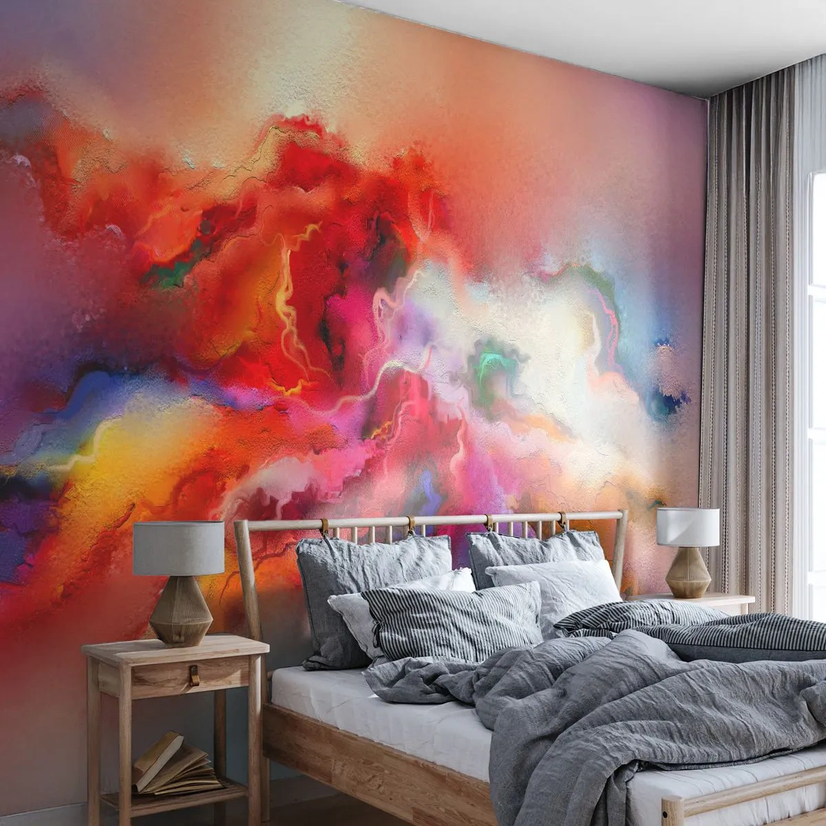 Fototapet Standard Eco - Fåna drömmarna - rök - Abstraktion, Bit, Akryl - 350x256 cm