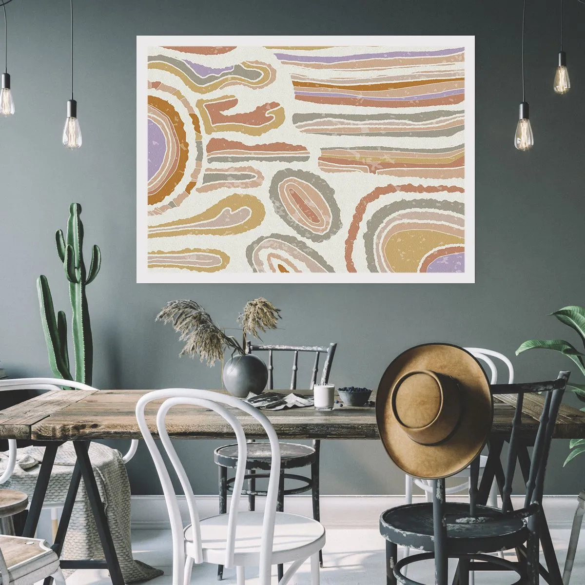 Affisch - Färgglada tvärsnitt - 50x40 cm