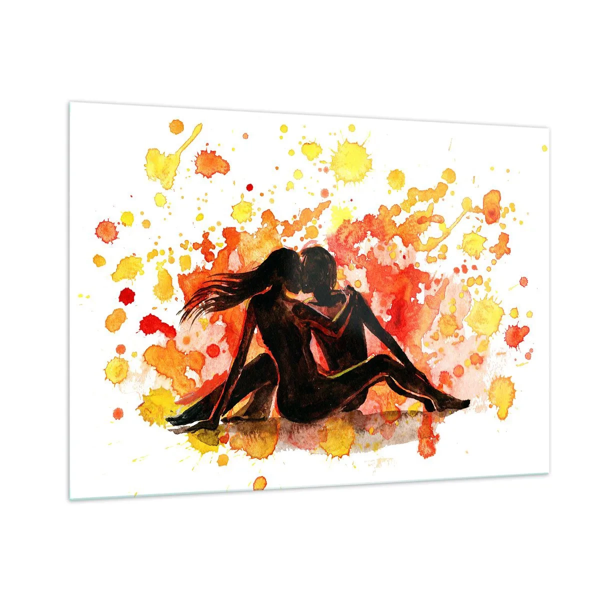 Glastavla - Bild på glas - Och så blev det ljus - 100x70 cm