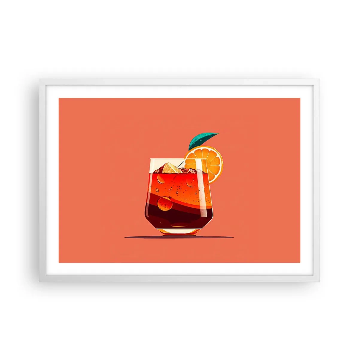 Affisch i vit ram - Sommarens förfriskning - 70x50 cm