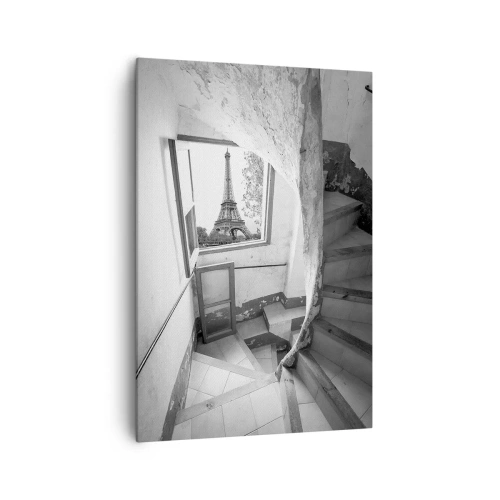 Canvastavla - Bild på duk - Vilken utsikt! - 70x100 cm