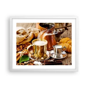 Affisch i vit ram - Ha en trevlig dag! - 50x40 cm