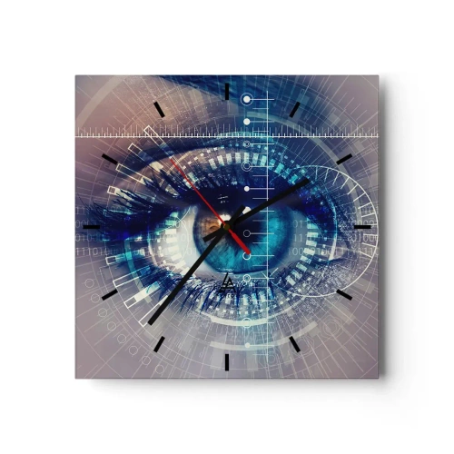 Väggklocka - Klocka på glas - Du tror att du känner mig - 40x40 cm